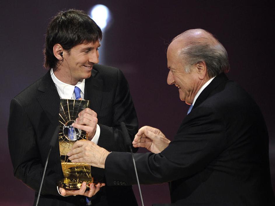 Fifa nogometaš leta Lionel Messi Sepp Blatter