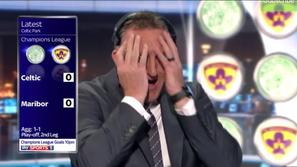 Alan McInally reakcija ob golu Tavaresa na Celtic Parku
