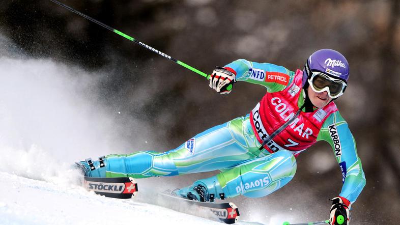 Tako kot lani je tudi letos Tina Maze v Cortina osvojila četrto mesto. (Foto: EP