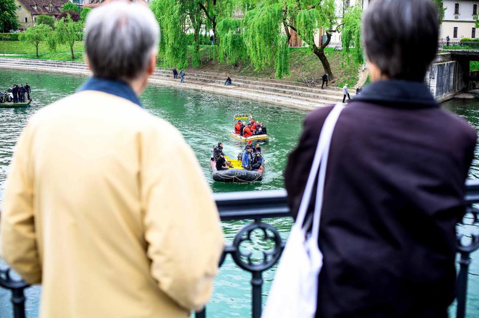 Ljubljanica čiščenje dno potapljači