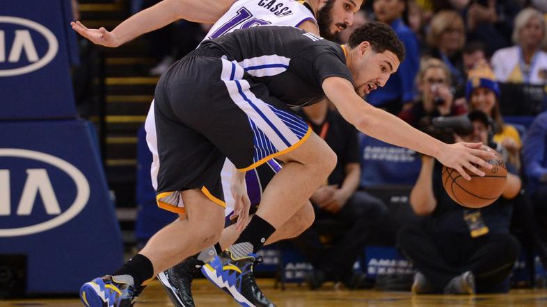 Klay Thompson, Omri Casspi, Golden State Warriors:Sacramento Kings