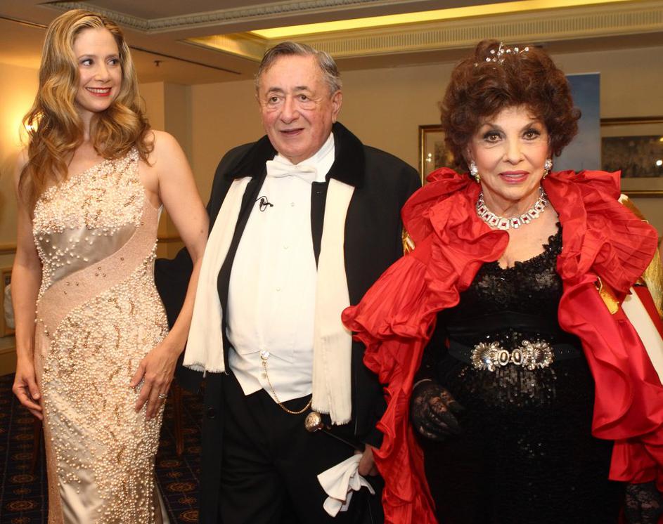 Mira Sorvino, Richard Lugner in Gina Lollobrigida 