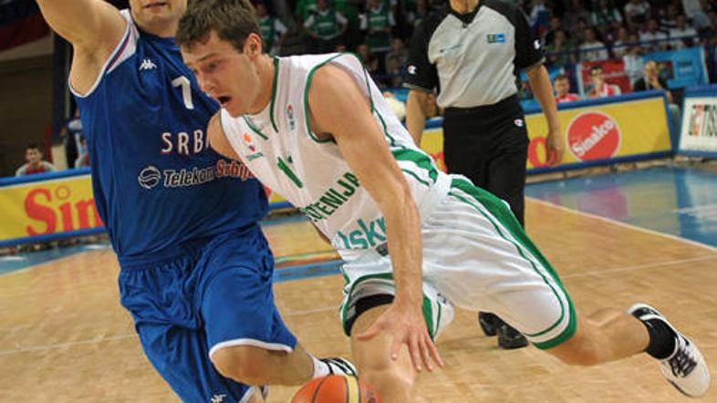 Goran Dragić je bil pravi odgovor za agresivno srbsko obrambo.