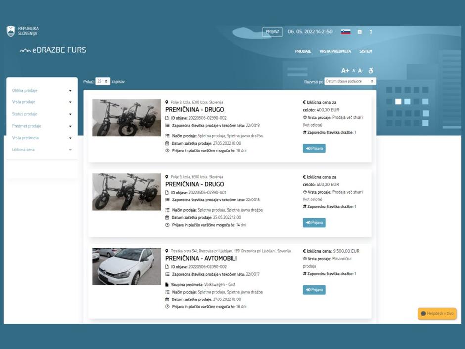 Portal furs.edrazbe.si | Avtor: FURS