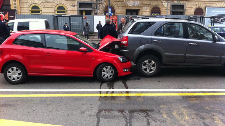 prometna nesreča trk ljubljana