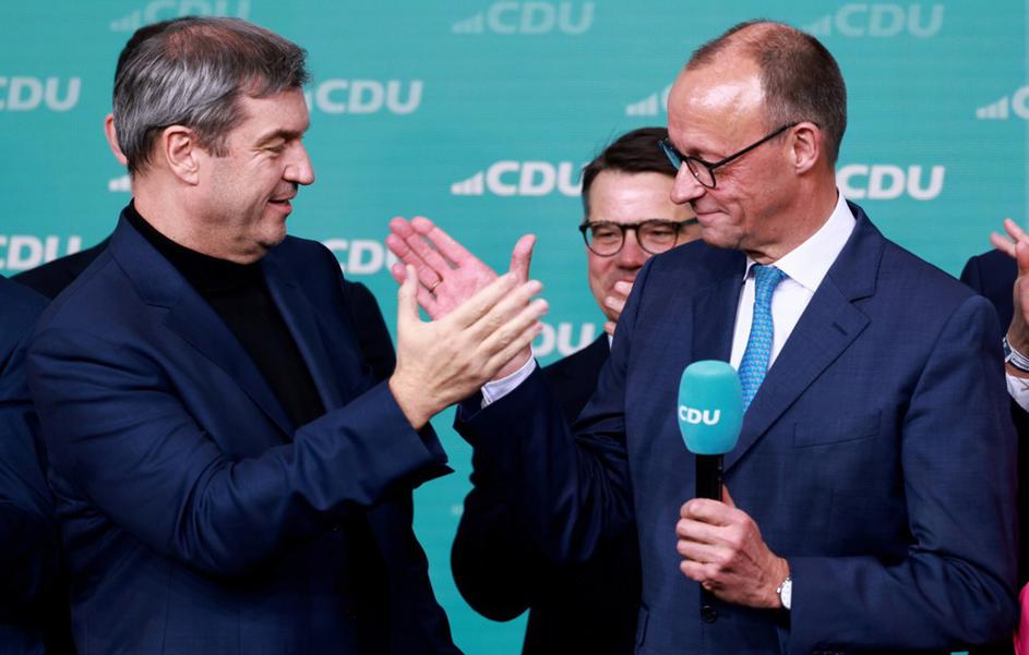 Markus Soeder in Friedrich Merz