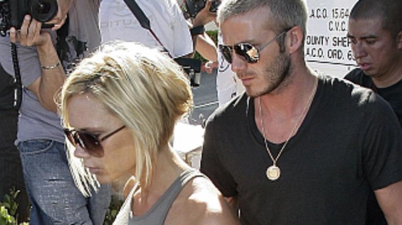 David se je zabaval brez žene Victorie.