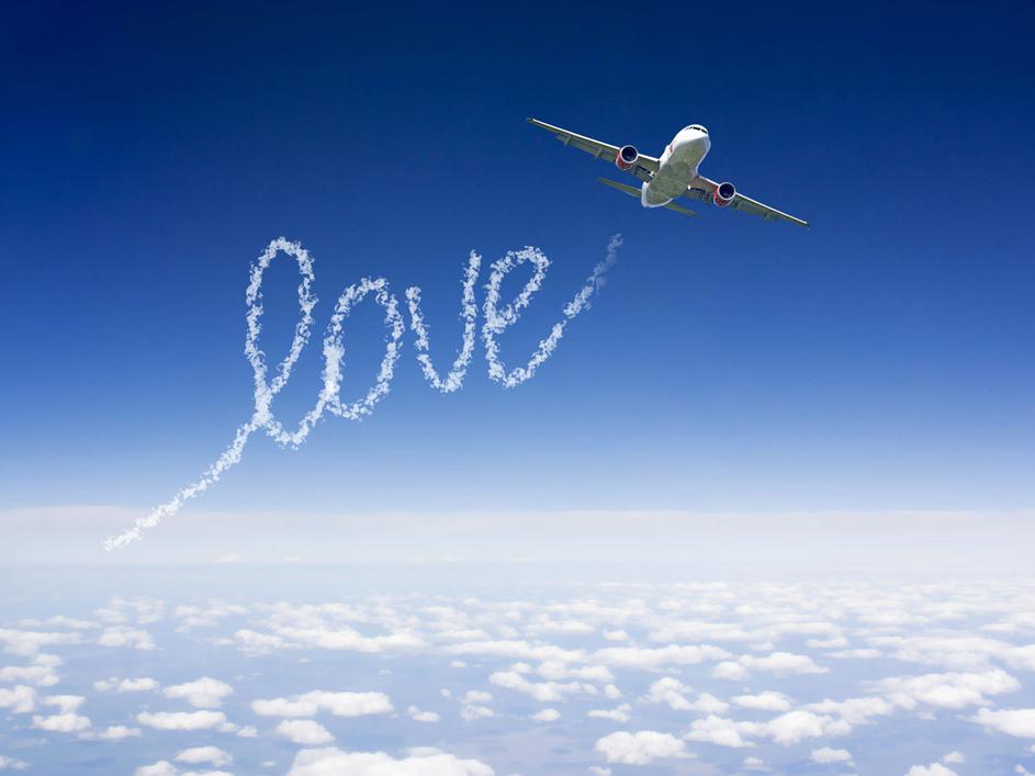 ljubezen, letalo