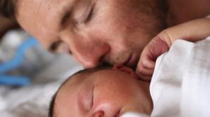 oče, otrok, dojenček, novorojenček