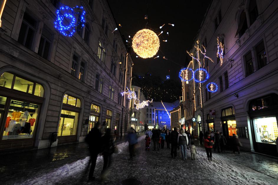 lučke božič novo leto, ljubljana