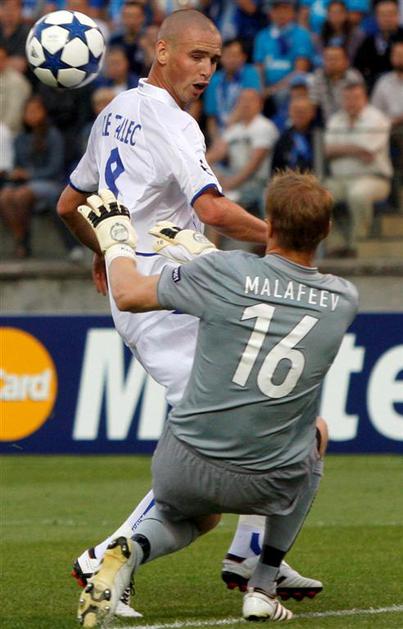 Anthony Le Tallec Vjaceslav Malafeev Malafejev Vyacheslav Vjačeslav