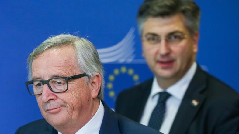 Andrej Plenković Jean Claude Juncker