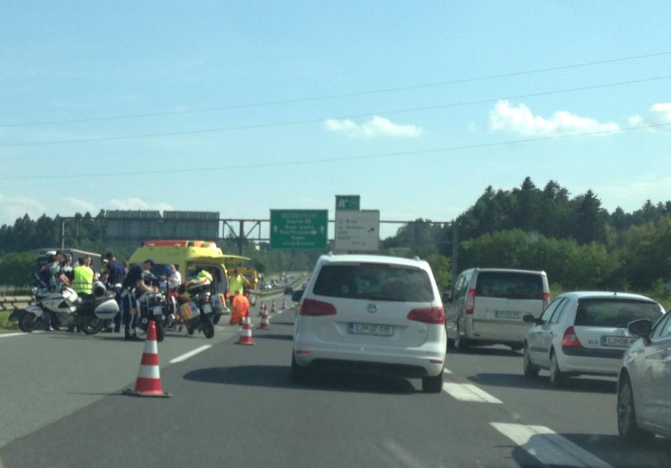 Nesreča na severni obvoznici v Ljubljani