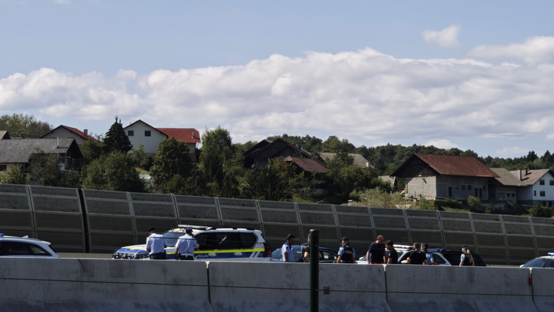 policijska intervencija na dolenjski avtocesti med Bičem in Trebnjim