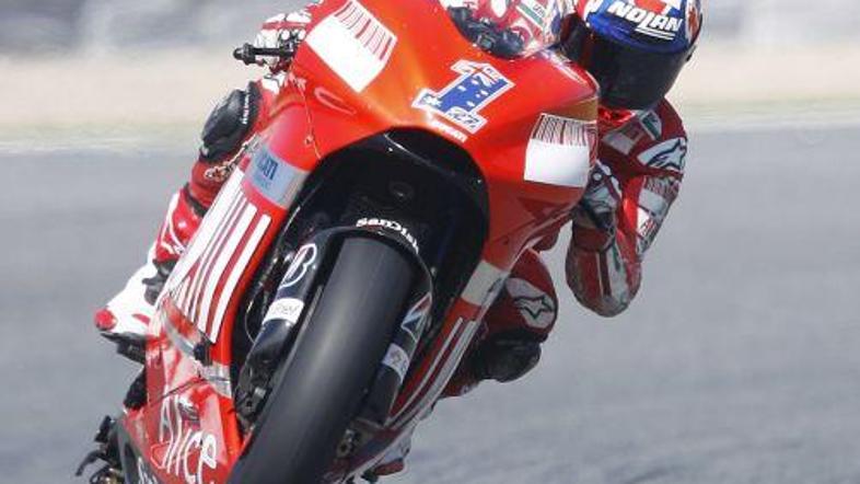 Casey Stoner /Ducati) bo prvič letos dirko začel s prvega startnega mesta.
