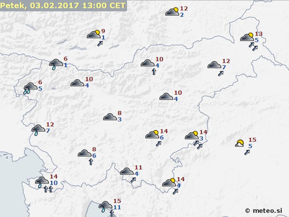 Modelska napoved za pet dni | Avtor: meteo.si