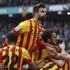 Pique Messi Alves Fabregas Espanyol Barcelona derbi Liga BBVA Španija prvenstvo