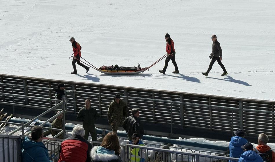 Hud padec mladega Slovenca v Planici, gledalci onemeli