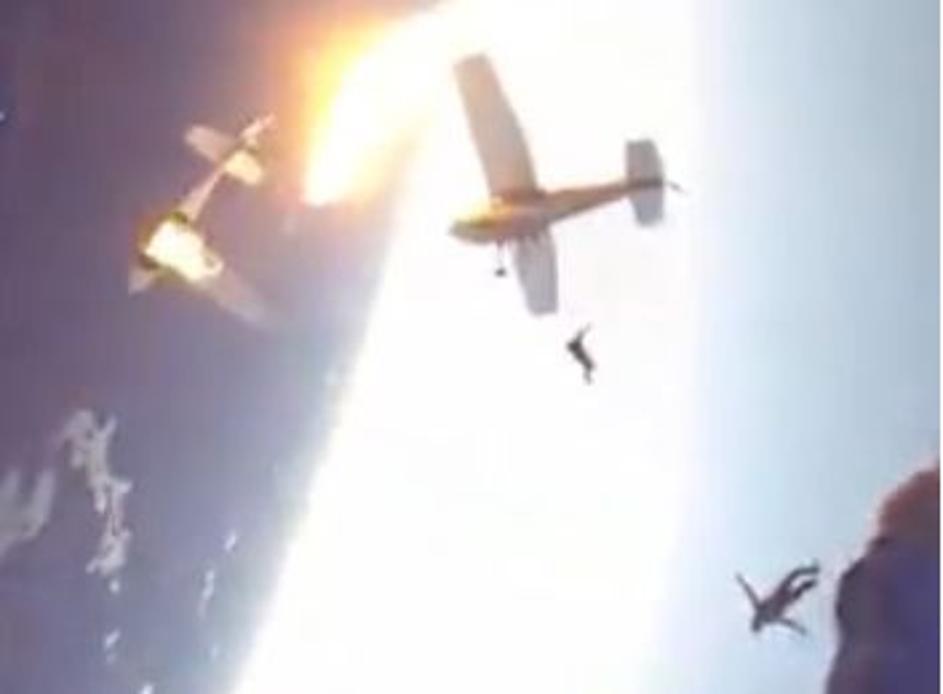 letalo padalci trčenje