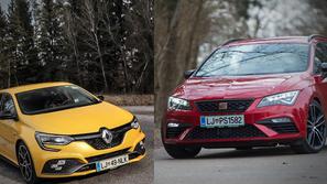 Seat leon cupra in renault megane RS trophy