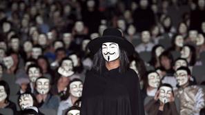 Anonymous si je ikonografijo sposodil iz filma V for Vendetta.
