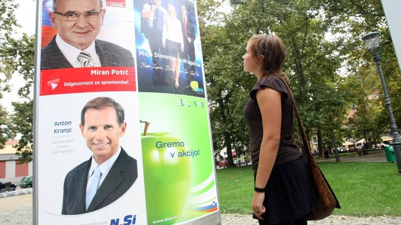 Predvolilni plakati.