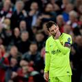 Leo Messi razočaran po porazu 0:4 proti Liverpoolu v polfinalu Lige prvakov