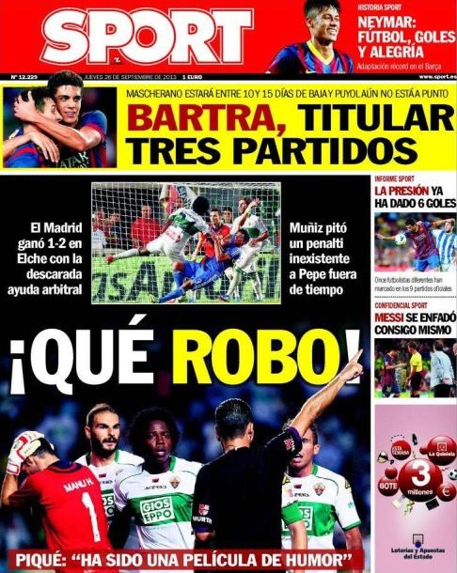 Sport naslovncia Bartra Neymar Muniz Fernandez sodnik | Avtor: Reševalni pas/Twitter
