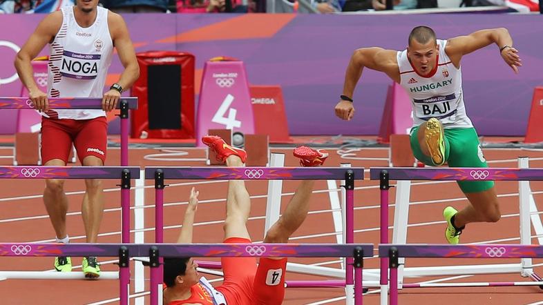 Liu Xiang 110m z ovirami padec london 2012
