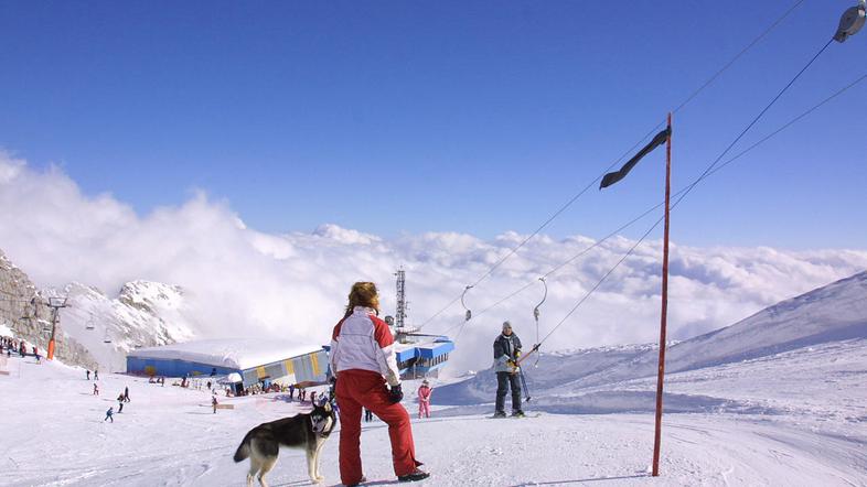 Takšnih dni na kaninskem smučišču letos ni bilo veliko. (Foto: Finance)