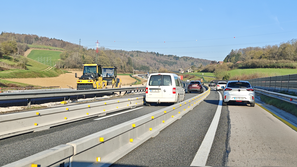 Ozek sredinski pas na dolenjski avtocesti