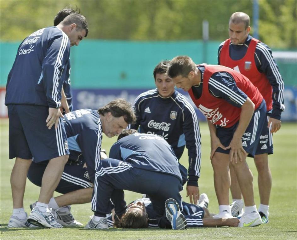 Trening Argentine v Ezeizi pred tekmo s Čilom v kvalifikacijah za SP 2014