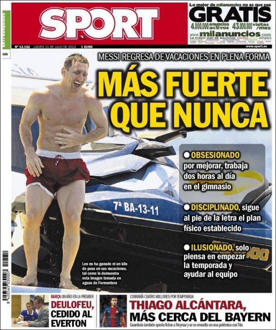 Messi naslovnica časopis Sport moč počitnice Ibiza | Avtor: Reševalni pas/Twitter