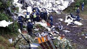 Chapecoense, letalska nesreča, razbitine