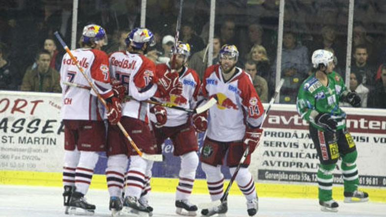 Hokejisti Salzburga so se veselili visoke zmage.