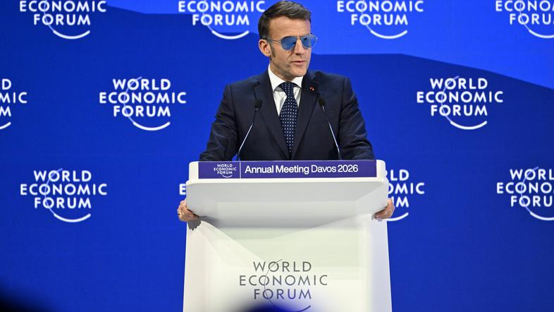 Emmanuel Macron Davos