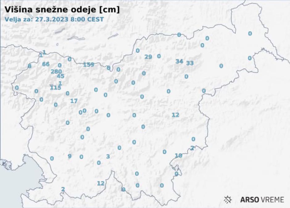 vreme snežna odeja | Avtor: Arso