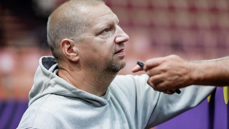 trening košarkarske reprezentance slovenije, matej erjavec