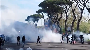 Spopad navijačev v Rimu