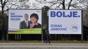 Plakata SLS in Pozitivne Slovenije