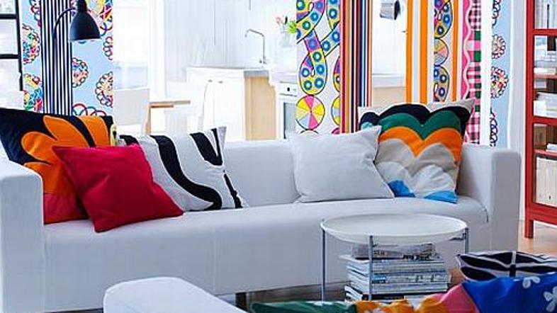 Bela v kombinaciji z živimi barvami je ena od značilnosti modernega skandinavske