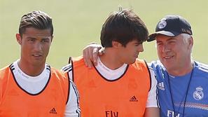 Ancelotti Ronaldo Kaka Real Madrid trening priprave Valdebebas