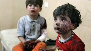 Sirija otroci bombni napad