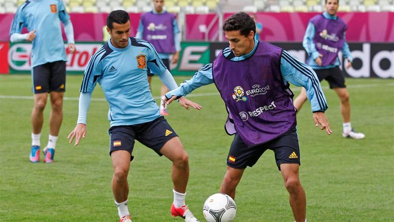 Pedro Rodriguez Navas Španija Italija trening Gdansk Euro 2012