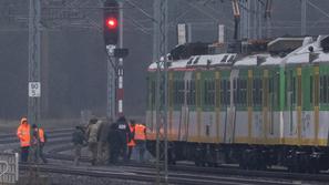 poškodovana železniška proga na Poljskem