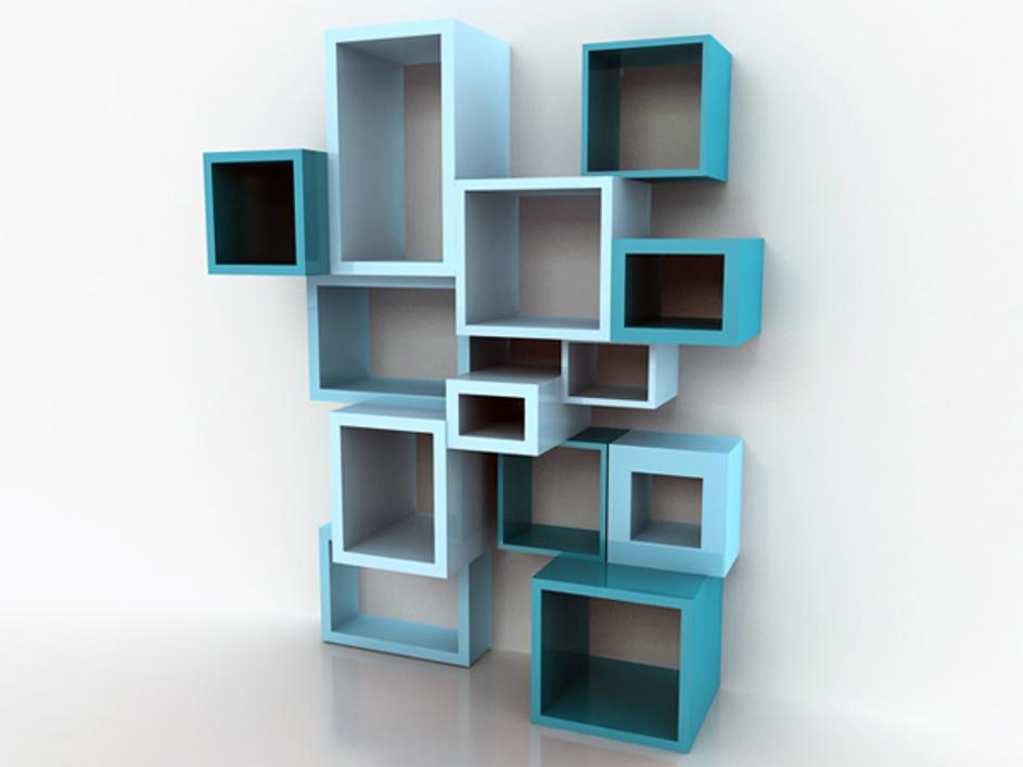 Knjižna polica Parametric Bookshelves. Oblikovanje: Caterina Tiazzoldi.
