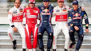 Kandidati za prvaka: Hamilton, Alonso, Webber, Button in Vettel.