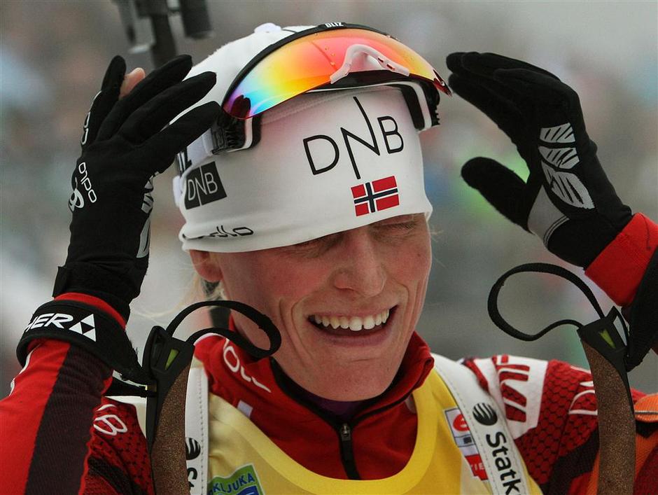 Berger Pokljuka skupinski start biatlon očala kapa Norveška | Avtor: EPA