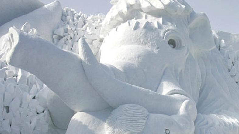 Mamutova dogodivščina na severnem polu je ena od letos najbolj občudovanih umetn