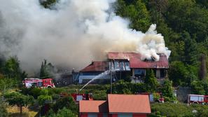Požar na Prekorju pri Celju.